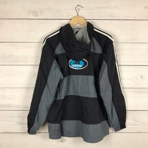 Vintage 1990s Adidas Hooded Windbreaker Jacket